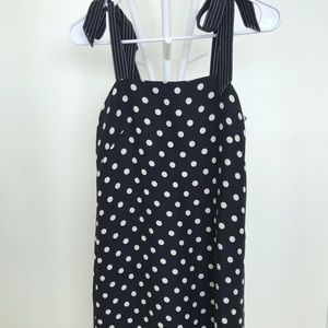 J Crew Black with Ivory polka dot Dress
